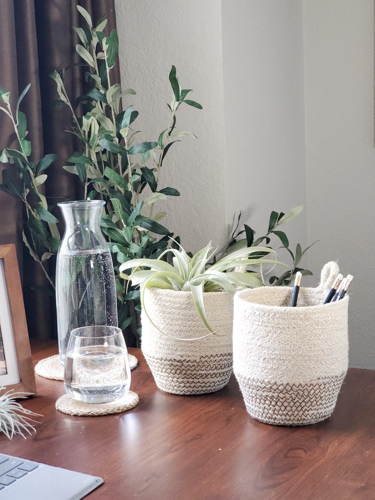 Amari Handwoven Jute Vessel